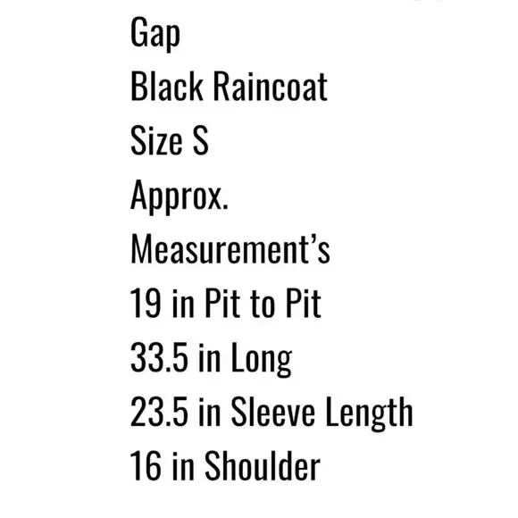 Gap Rain Coat SZ S Women's Black Lightweight Pockets Double Breasted - Picture 8 of 11